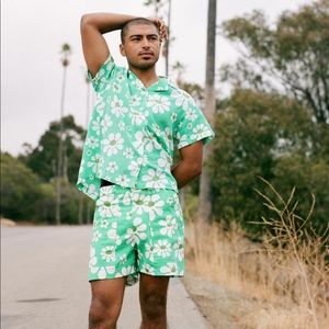 Big Bud Press XL Lazy Daisy Work Shorts, Seafoam Green, S